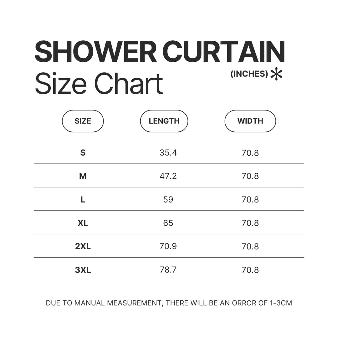 Shower Curtain Size Chart - Record Of Ragnarok Store