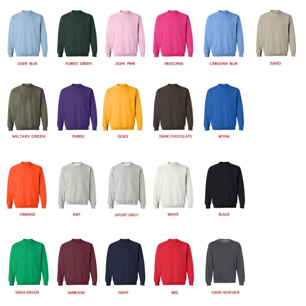 sweatshirt color chart - Record Of Ragnarok Store