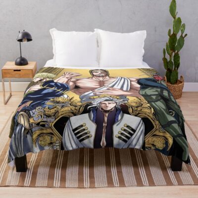 Hades, Adamas, Poseidon & Zeus – Record Of Ragnarok Throw Blanket