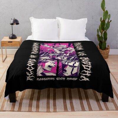 Buddha Vs Hajun Record Ragnarok Throw Blanket